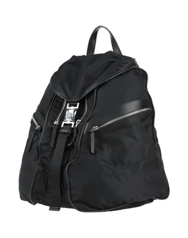 Lanvin Buttoned Backpack & Fanny Pack In Black $950