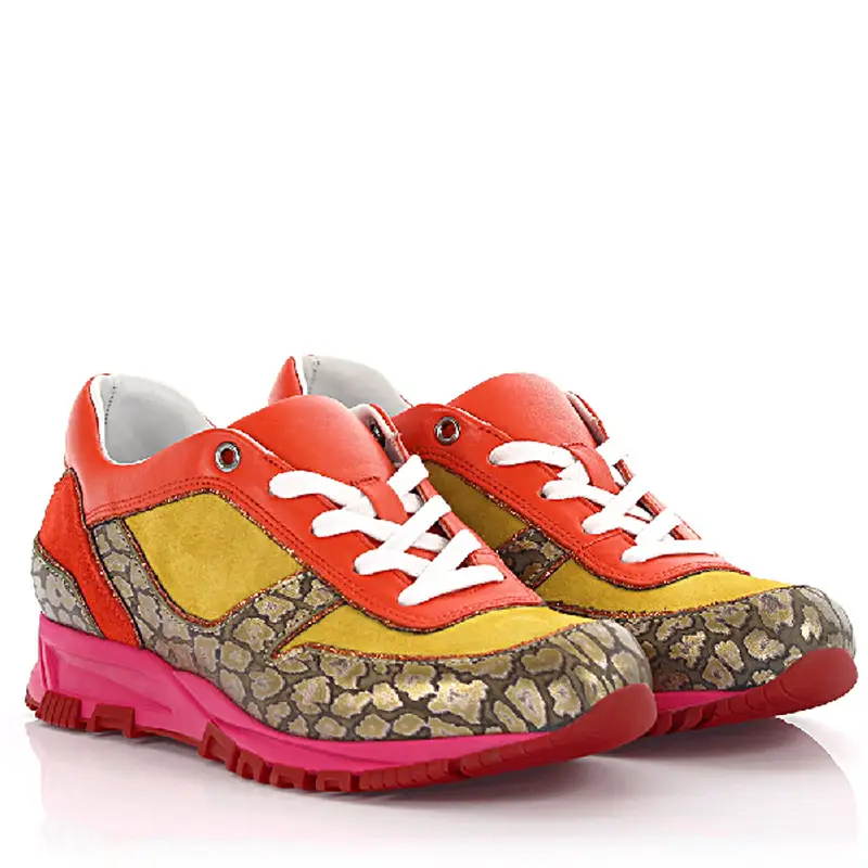 Lanvin Buttoned Low-top Sneakers In Pink $626