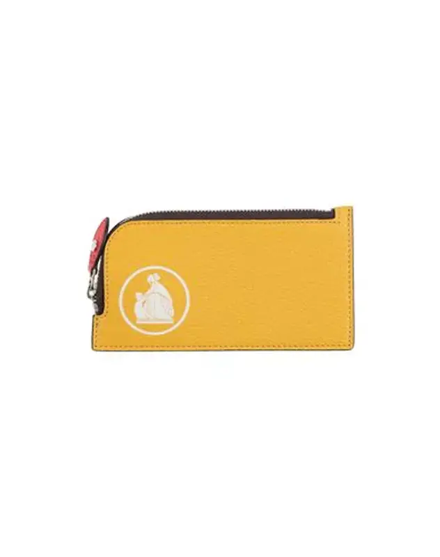 Lanvin Buttoned Wallet In Yellow $244