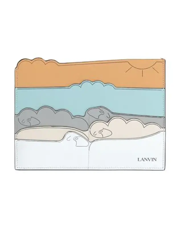 Lanvin Buttoned Document Holder In Brown $450