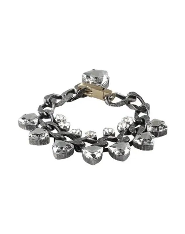 Lanvin Buttoned Bracelet In Steel Grey $470