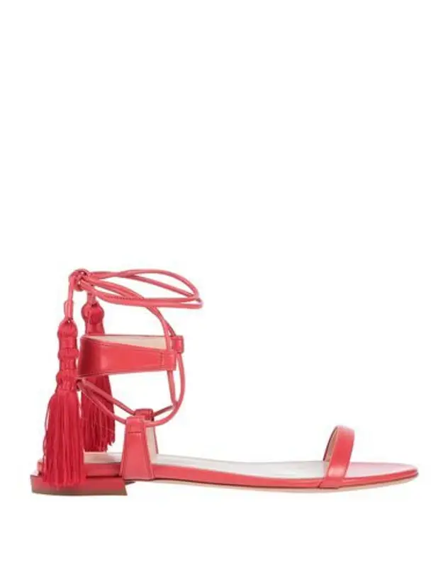 Lanvin Buttoned Sandals In Red $750