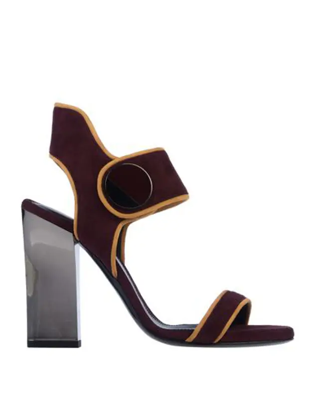 Lanvin Buttoned Sandals In Deep Purple $790