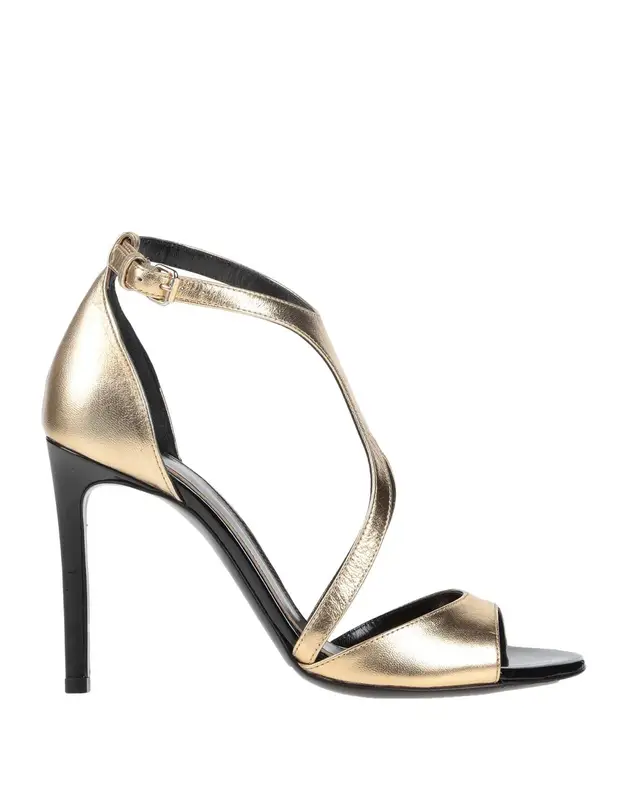 Lanvin Buttoned Sandals In Gold $690