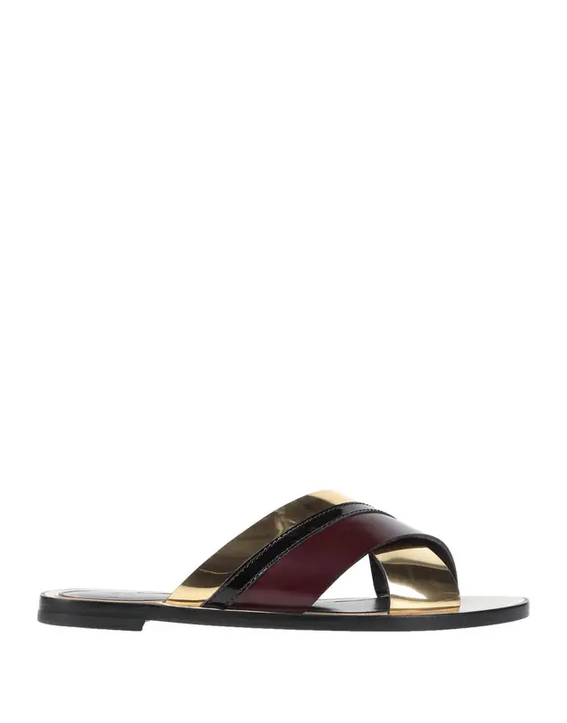 Lanvin Buttoned Sandals In Gold $680