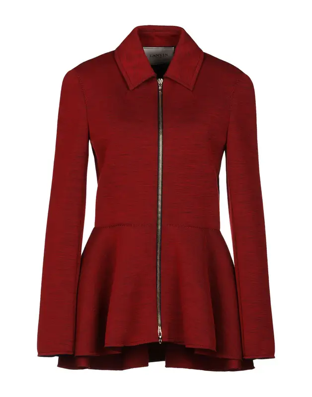 Lanvin Buttoned Jacket In Maroon $1500