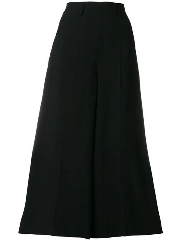 Lanvin Buttoned Tailored Culottes In Black $480
