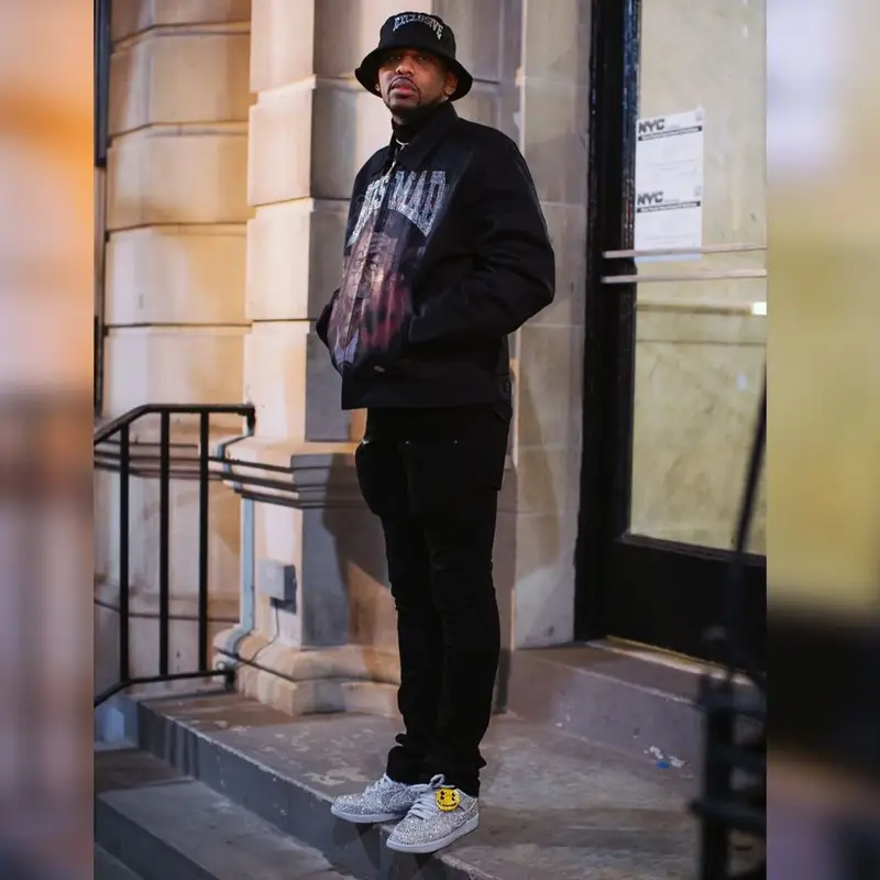 Fabolous outfit in Hoes Mad LA, Nike, and Cactus Plant Flea Market, 2021
