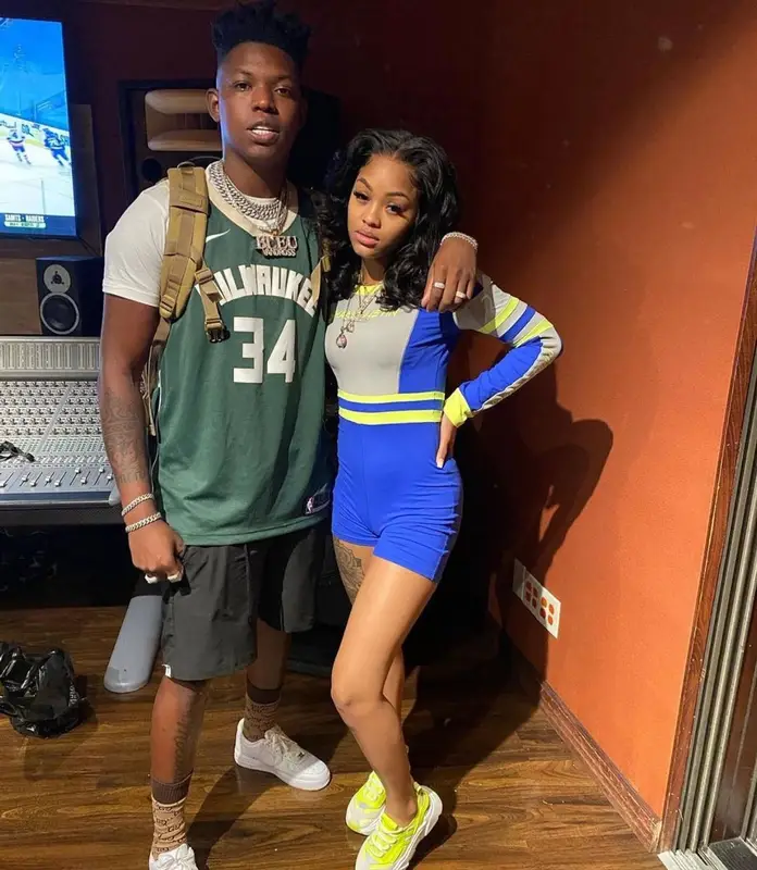 Yung Bleu outfit in Nike and Gucci, 2020