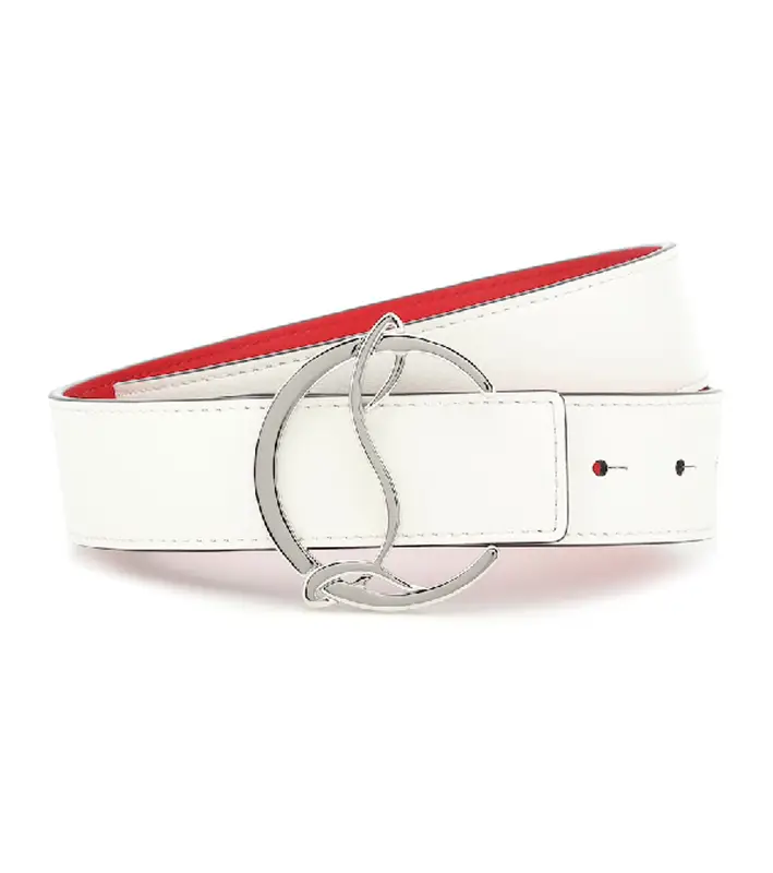 white louboutin belt