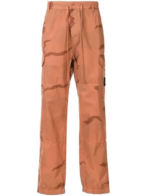 Supreme Camouflage Print Cargo Trousers In Red $486