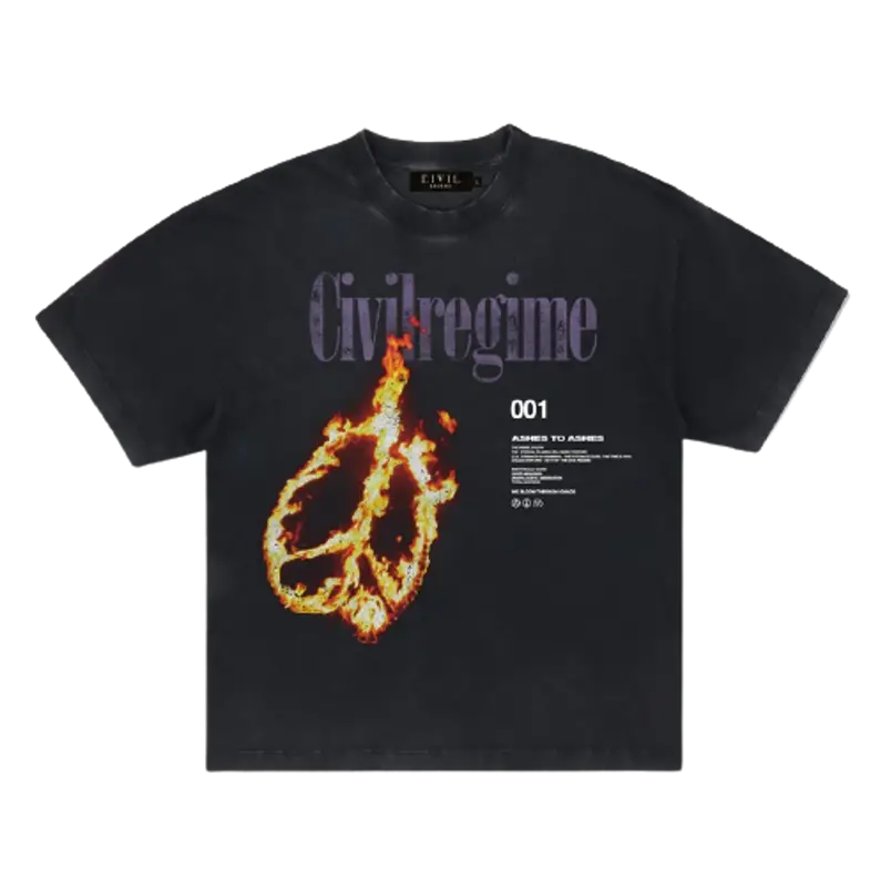 Civil Regime (S.I.N.) Peace Of Us Vintage Tee In Vintage Black  $60