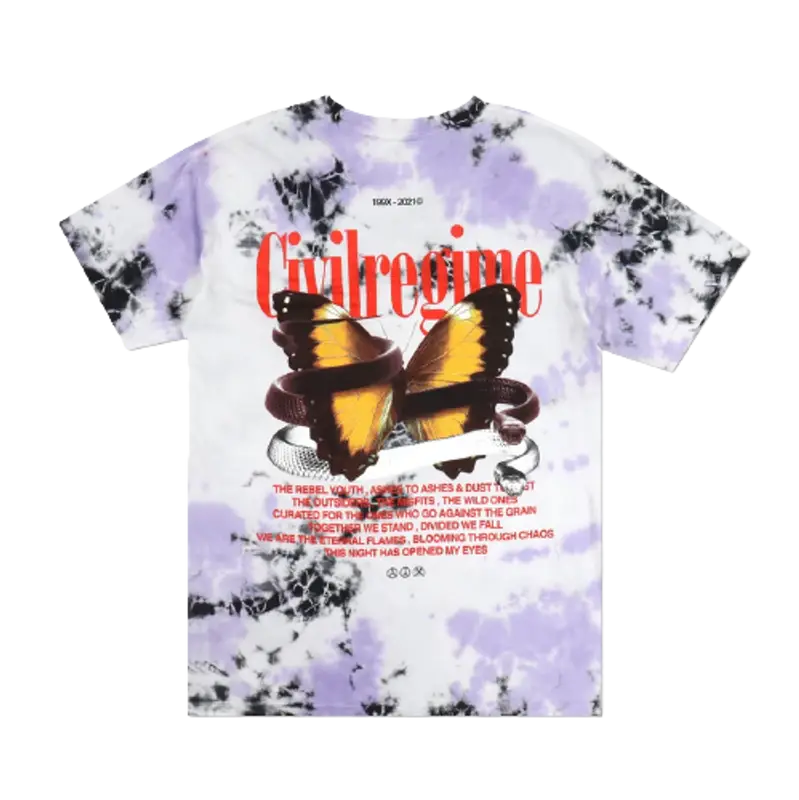 Civil Regime Poisonous Tee In White Lightning  $40