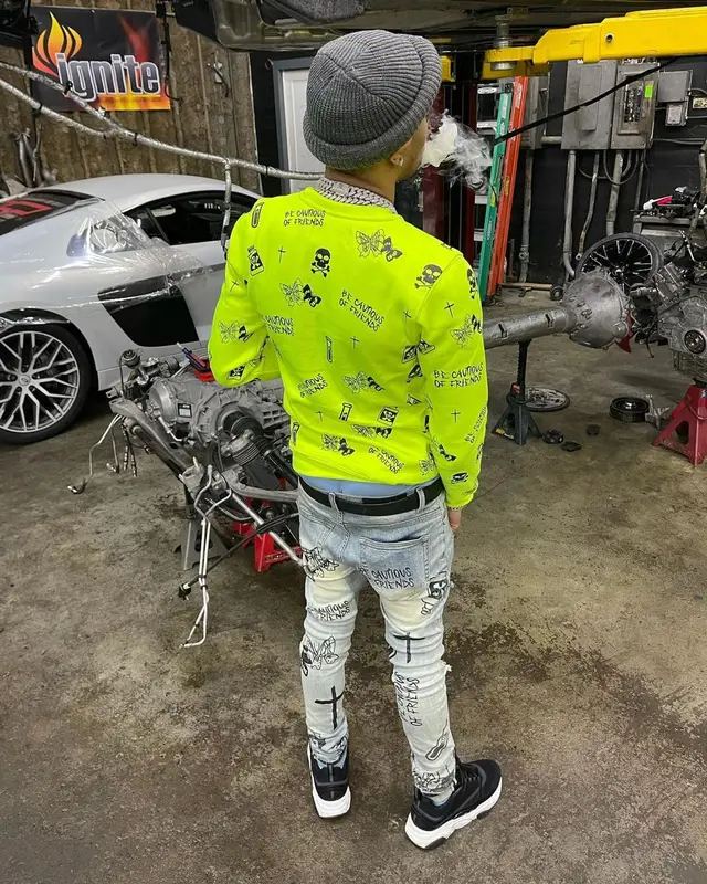 Lil Migo outfit in Giovanni La Venganza and Dior, 2021