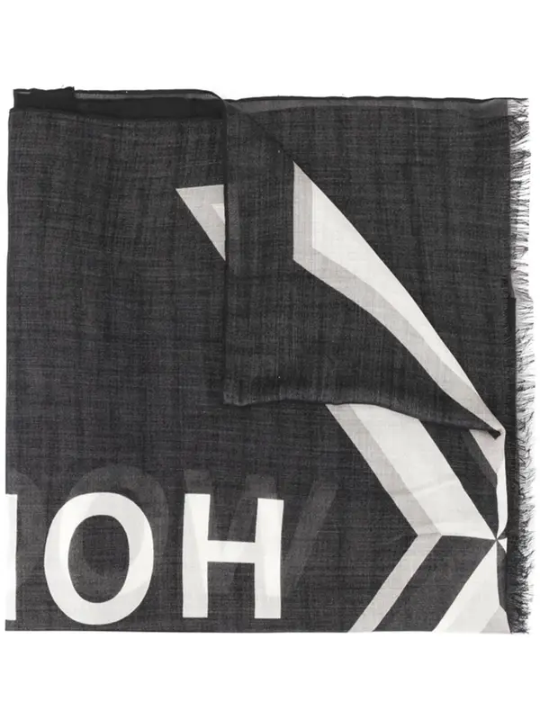 Undercover Shadow Hoppers Logo Scarf In Black $317