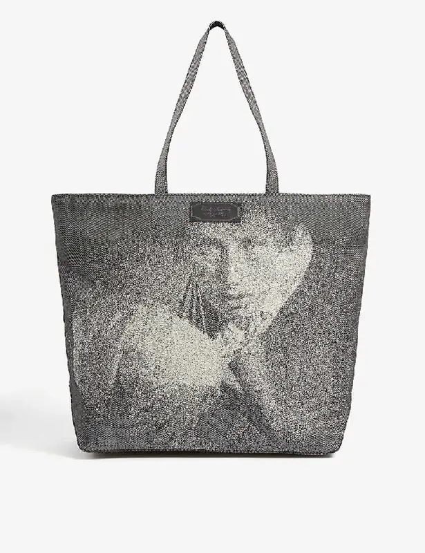 Undercover Cindy Sherman Printed Denim Tote Bag In Black $580