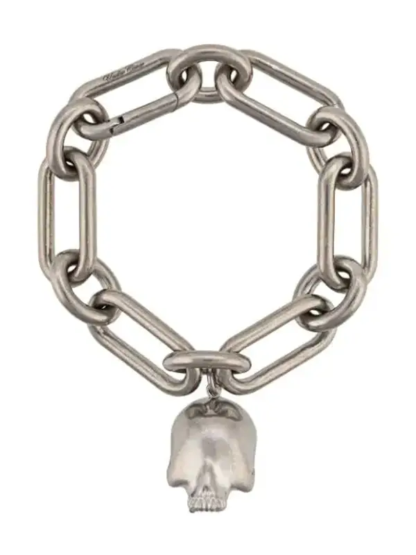 Undercover Skull Pendant Bracelet In Silver $780