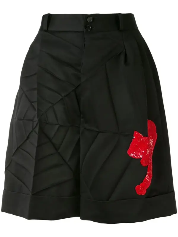 Undercover Sequined Tailored Shorts In Black $900