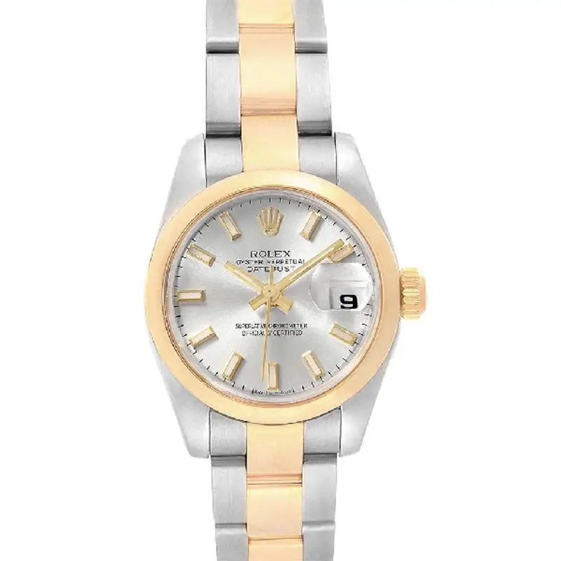 Rolex Datejust Ladies Steel 18k Yellow Gold Silver Dial Watch 179163 In Not Applicable $6067