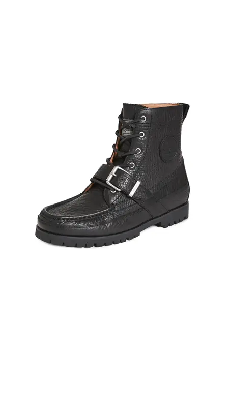 Polo Ralph Lauren Ranger Boots In Black $179