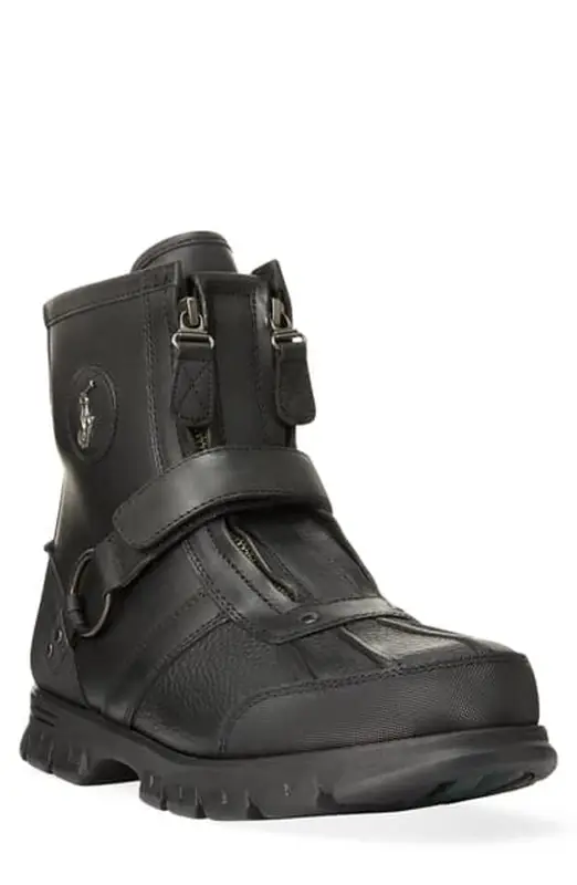 Polo Ralph Lauren Conquest Boot In Black/ Black $149