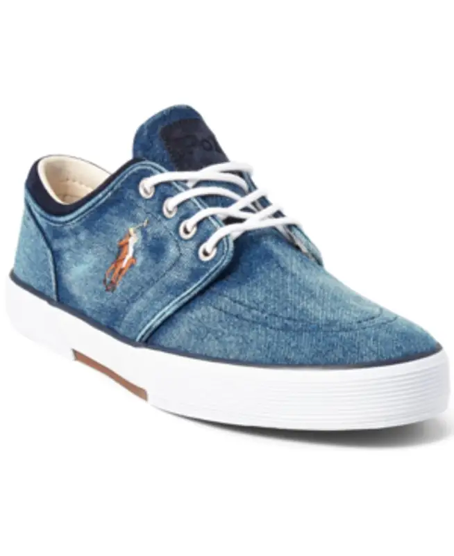 Faxon Denim Sneaker Men's Shoes In Navy 