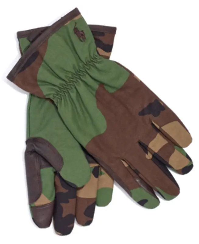 Polo Ralph Lauren Men's Camo-print Canvas Gloves In Olive Camo $78