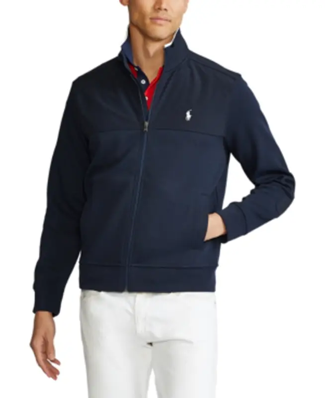 polo double knit jacket