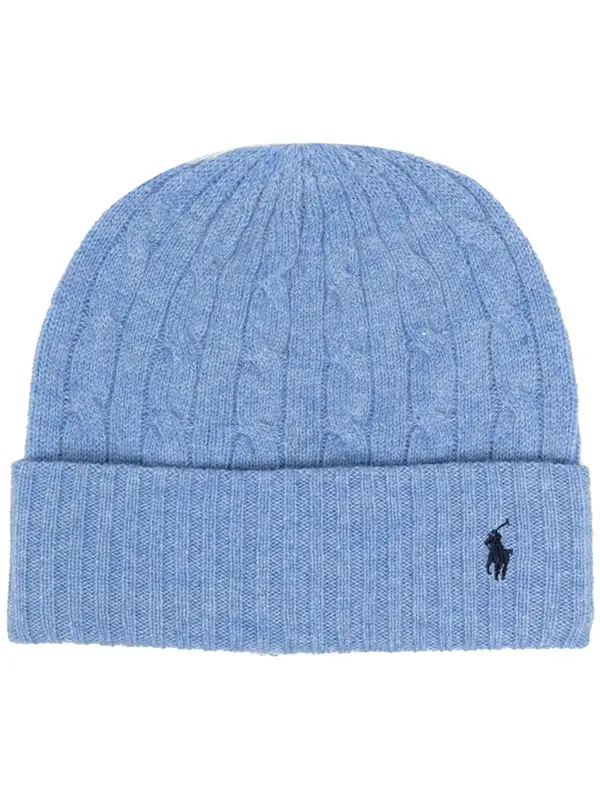 Polo Ralph Lauren Embroidered Logo Beanie In Blue $78