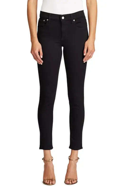 Polo Ralph Lauren Tompkins Super Skinny Jean No Fade Denim In Black $145