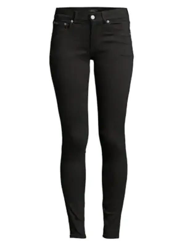 Polo Ralph Lauren Women's Mid-rise Super Skinny Jeans In Black $145