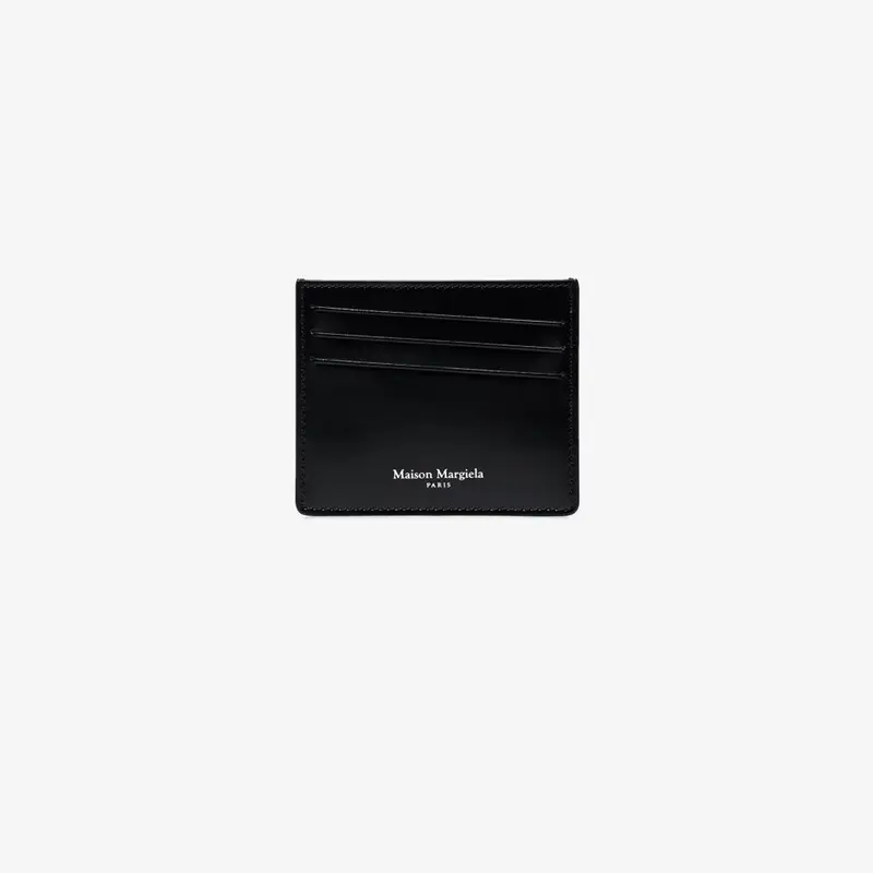 Maison Margiela Embossed Logo Card Holder In Black $210