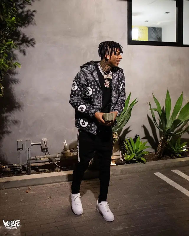 NLE Choppa outfit in Section 8 and Nike, 2020