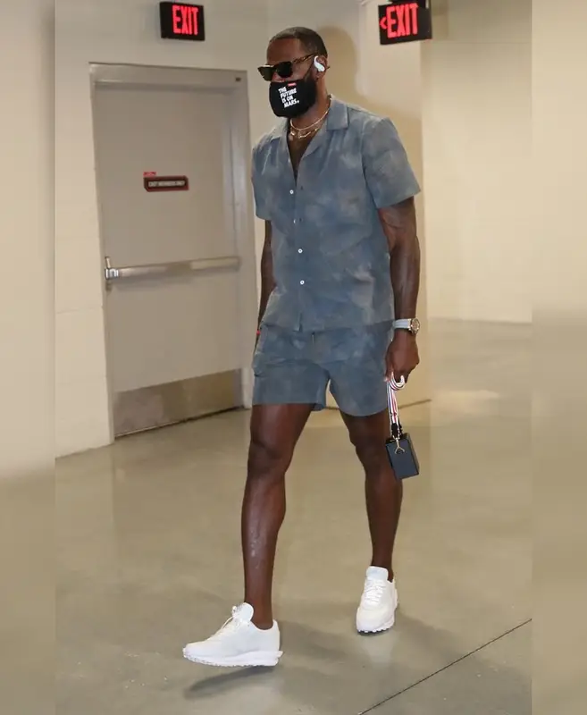 LeBron James outfit in Aime Leon Dore, Nike, and The Future Is On Mars, 2020