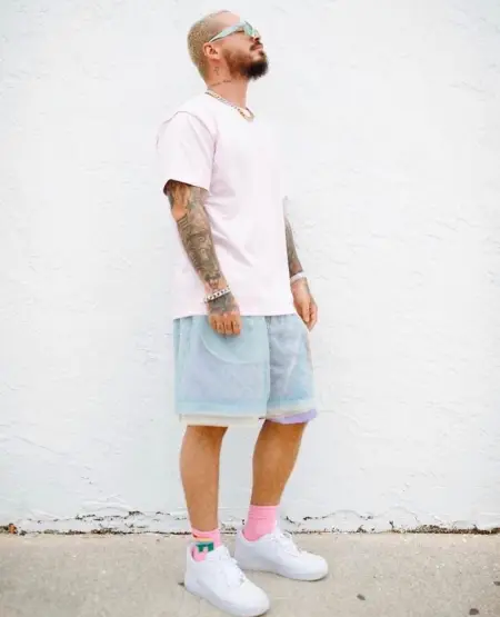 J Balvin outfit in Louis Vuitton and Nike, 2020
