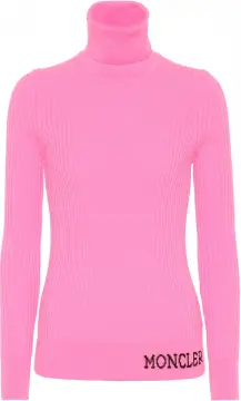 moncler pink turtleneck