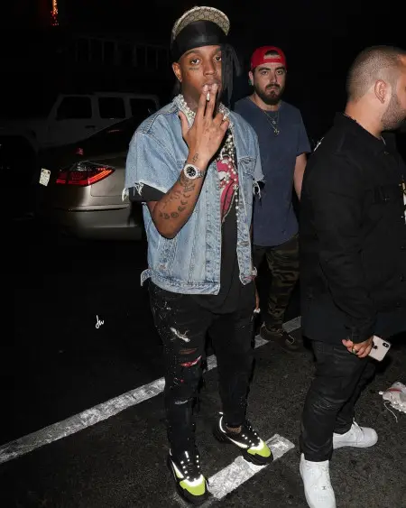 Ski Mask The Slump God outfit in Rolling Stones Merch, Amiri, and Gucci, 2020