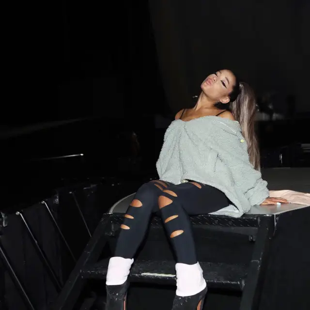 Ariana Grande outfit in Urban Outfitters, Alaïa, and Alo Yoga, 2020