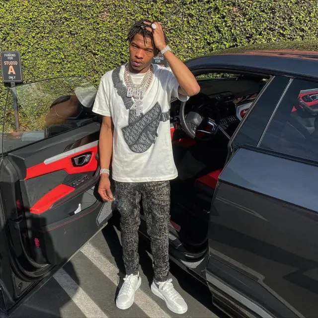 Lil Baby outfit in Dior, Amiri, and Alexander McQueen, 2020