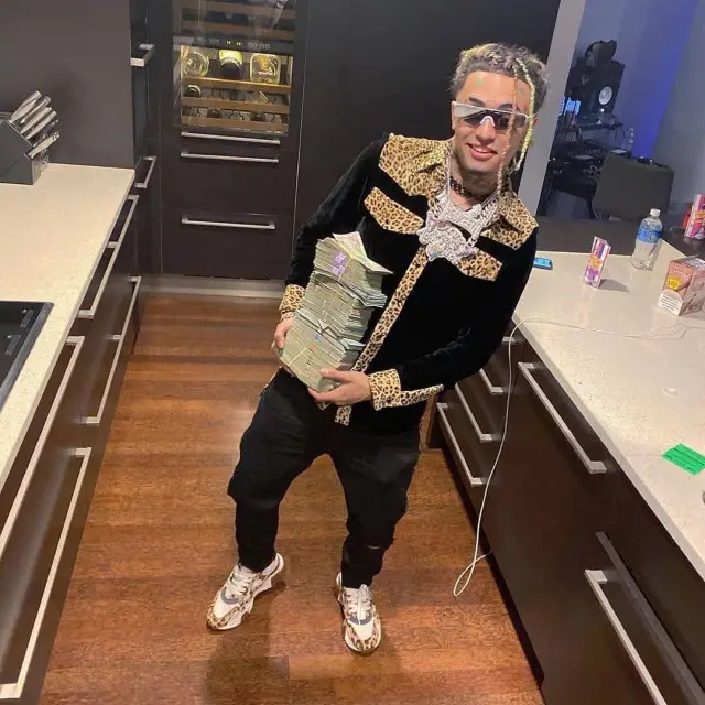 Lil Pump outfit in Garcons Infideles, Amiri, and Balenciaga, 2020