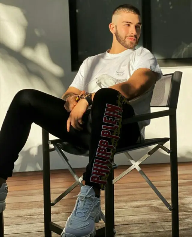 Manuel Turizo outfit in Off-White, Philipp Plein, and Undercover, 2020