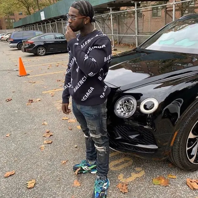 Pop Smoke outfit in Balenciaga, Amiri, and Cartier, 2020