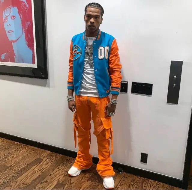 Lil Baby outfit in Off-White and Dior, 2020