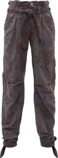 The Attico Сamouflage-Print Paperbag Trousers $3645