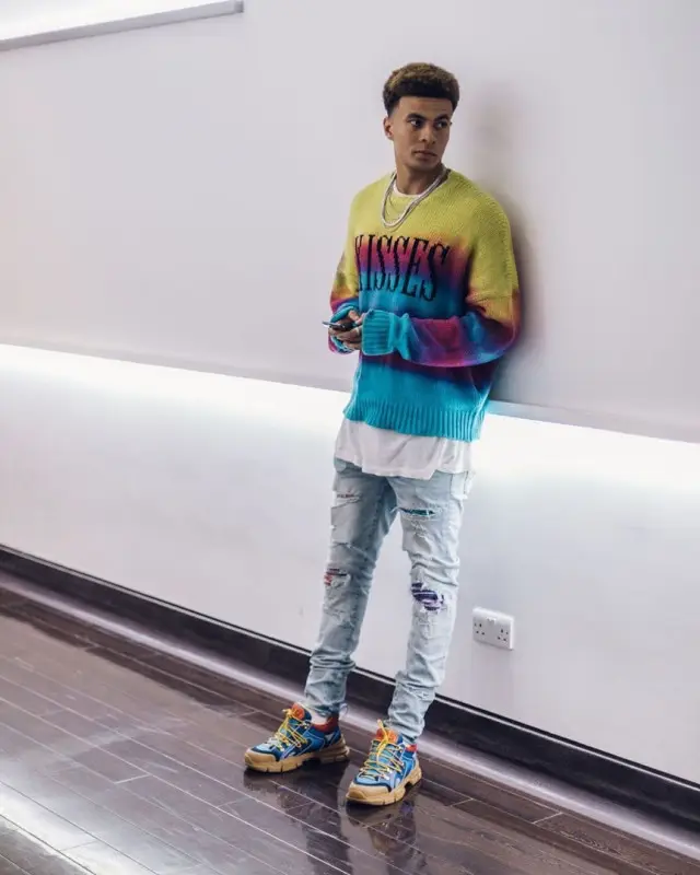 Dele Alli outfit in Amiri and Gucci, 2020