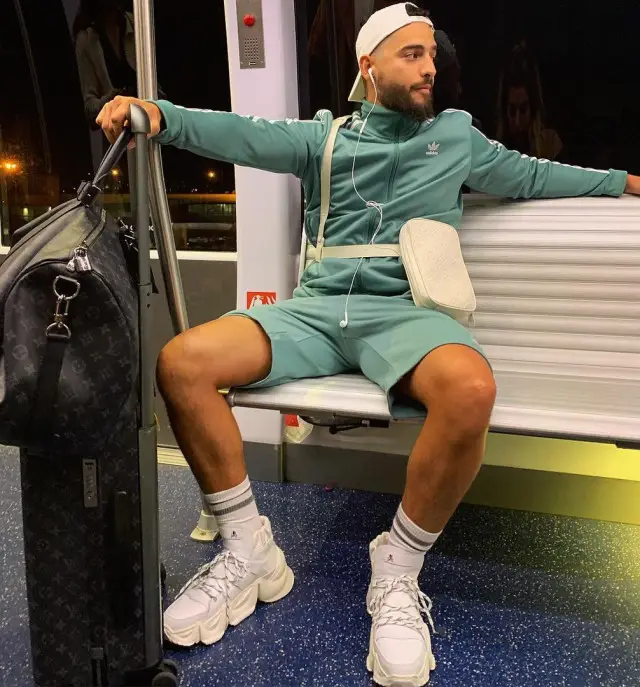 Maluma outfit in Adidas, Philipp Plein, and Louis Vuitton, 2020