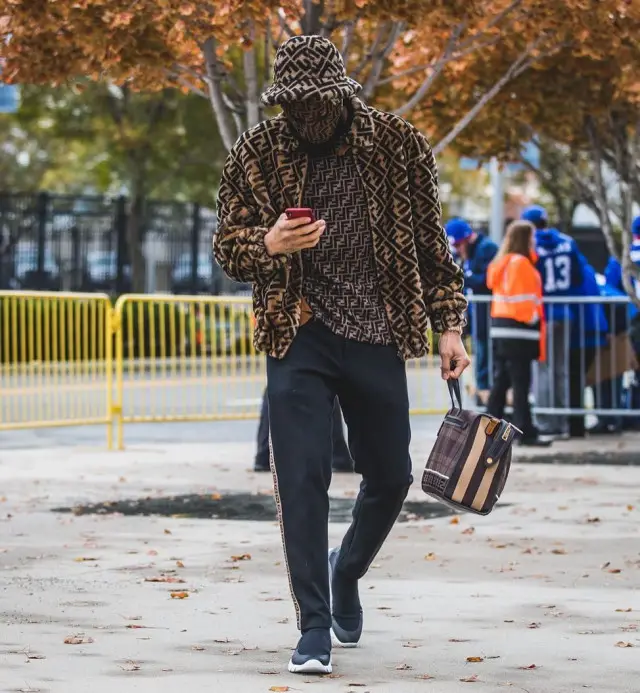 Odell Beckham Jr outfit in Fendi, 2020