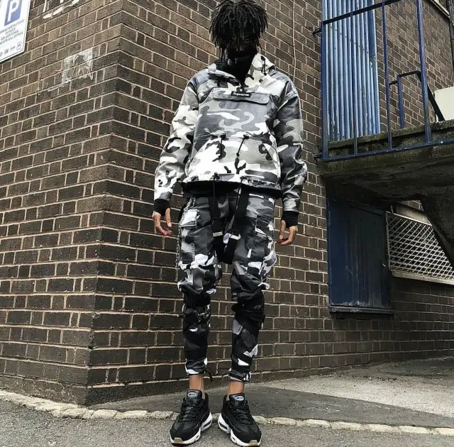Scarlxrd outfit in Rothco, Custom, and Supreme, 2020