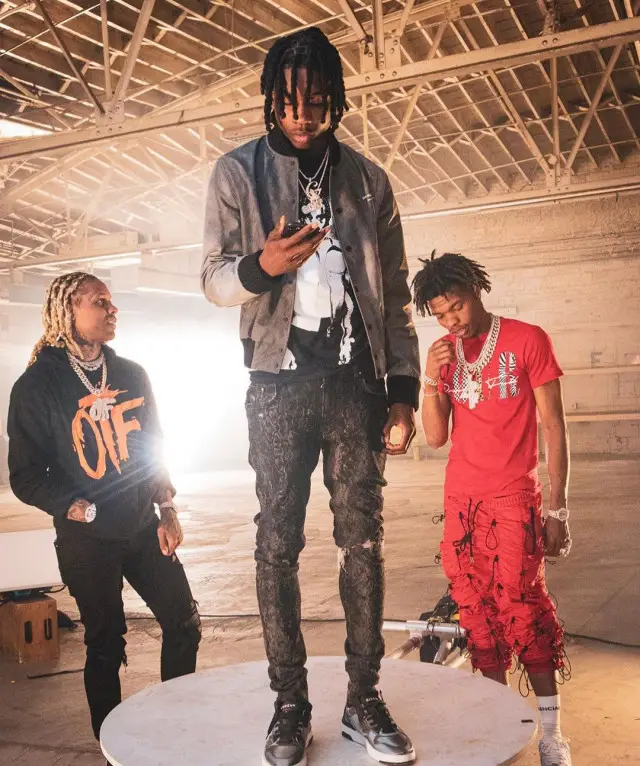 Polo G outfit in Off-White, Polo G Merch, and Amiri, 2020