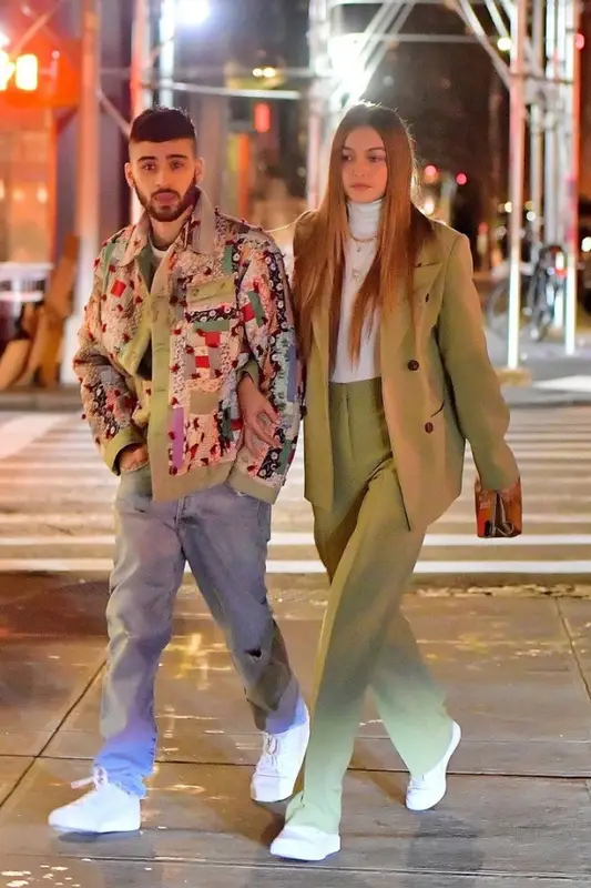 Gigi Hadid outfit in Lesyanebo, Alexander Wang, and Wolford, 2020
